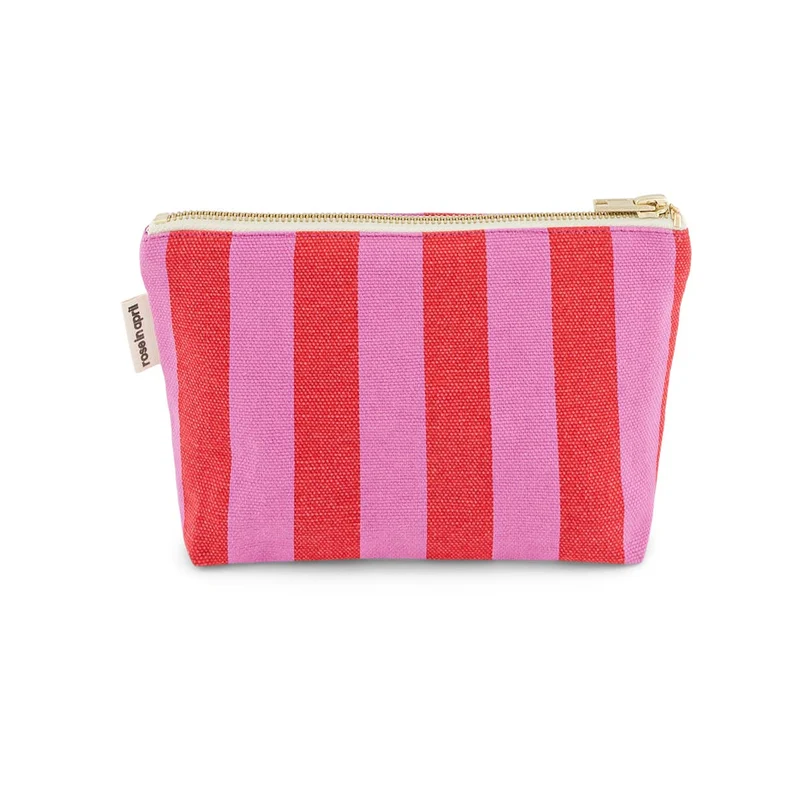 Kosmetiktasche SOFIA mit Streifen Pink/Rot