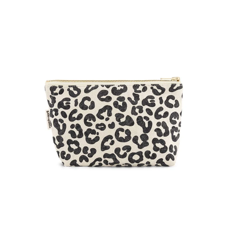 Kosmetiktasche SOFIA Weiß mit Leoprint