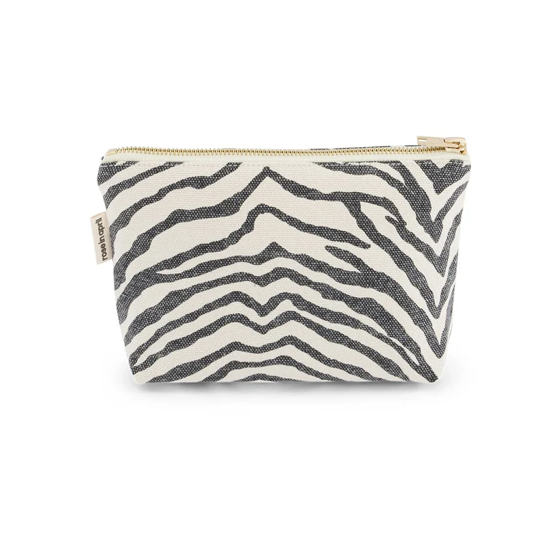 Kosmetiktasche SOFIA Weiß mit Zebraprint