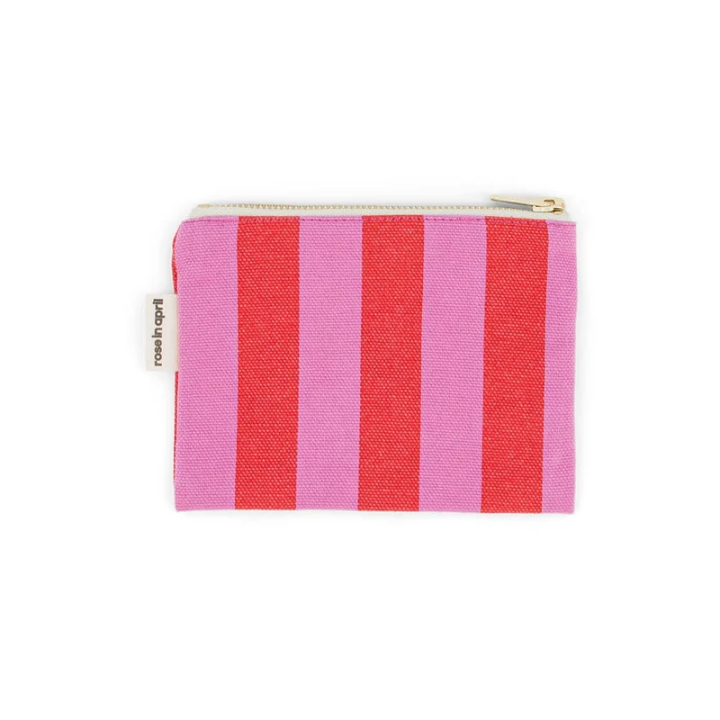 Pouch MARIE gestreift Pink/Rot