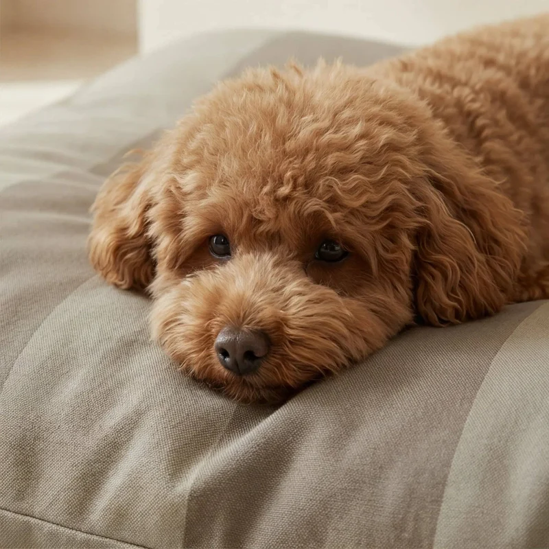 Hundekissen Romani Braun gestreift – abnehmbar & fleckenresistent