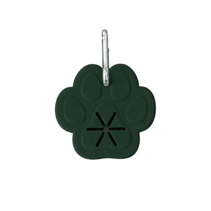 Kotbeutelhalter in Pfotenform – Darkgreen