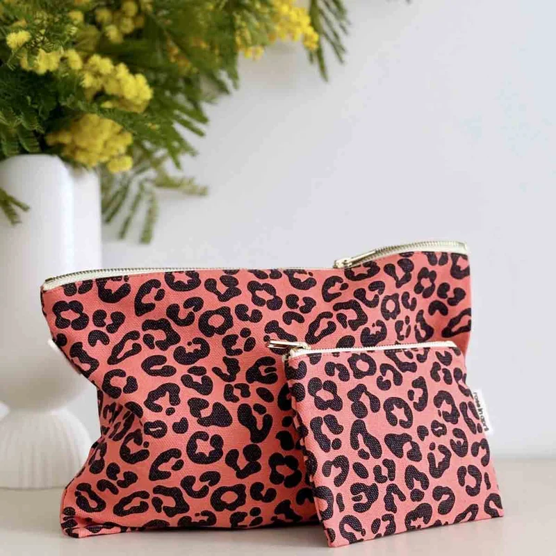 Pouch MARIE Leoprint/Koralle