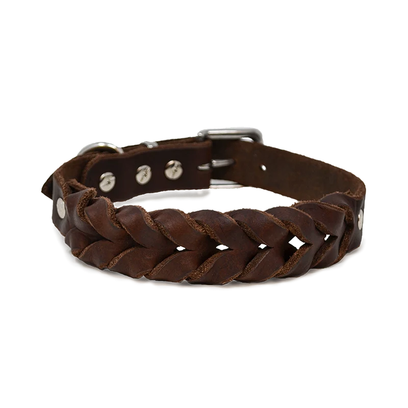 Hundehalsband aus Fettleder | Dunkelbraun