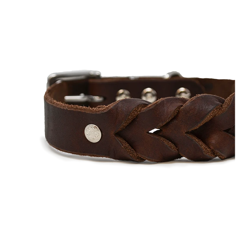 Hundehalsband aus Fettleder | Dunkelbraun