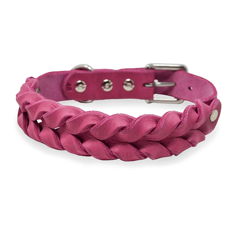 Hundehalsband aus Fettleder | Pink Berry