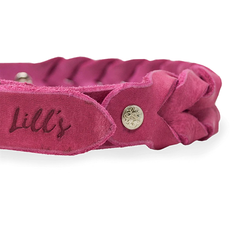 Hundehalsband aus Fettleder | Pink Berry