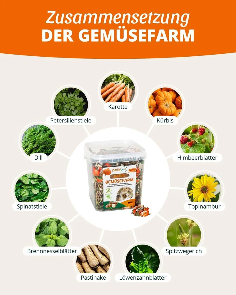 petifool Gemüsefarm - Nagerfutter