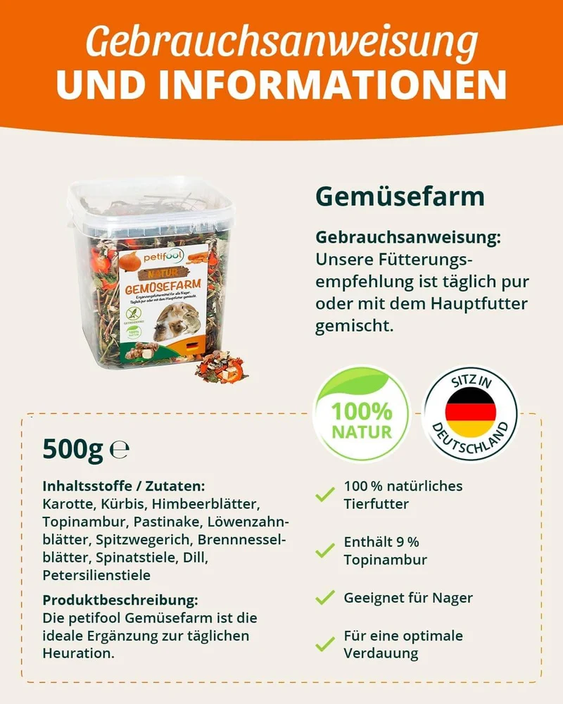 petifool Gemüsefarm - Nagerfutter