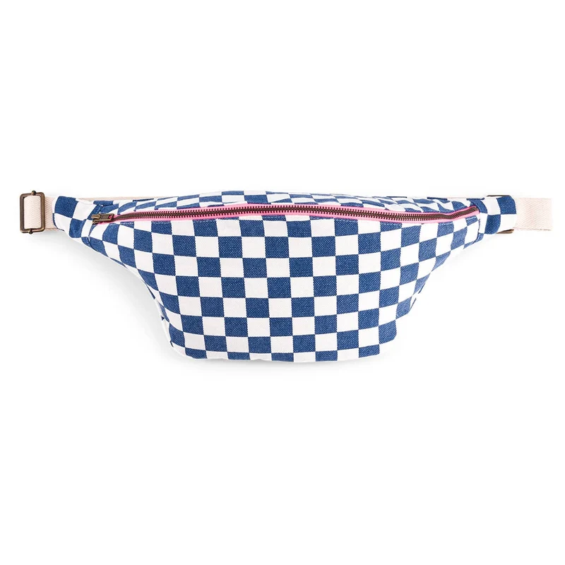 Gürteltasche DAMIER Schachbrett Weiß/Marineblau