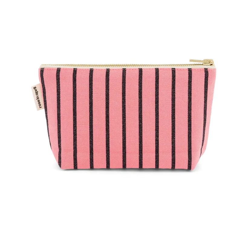 Kosmetiktasche SOFIA Funky Pink mit schwarzen Streifen
