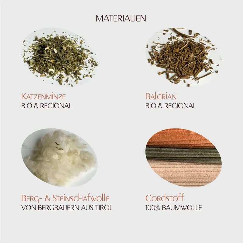 Katzenminze Kissen Herz Rosa