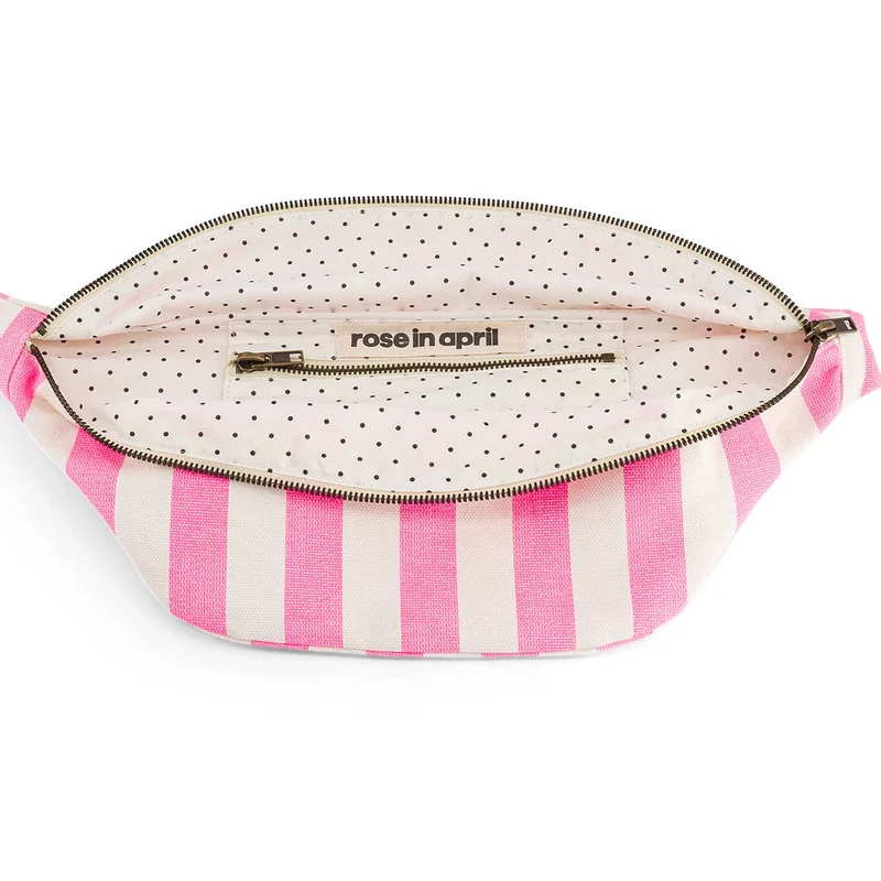 NEONPINKE GESTREIFTE GÜRTELTASCHE