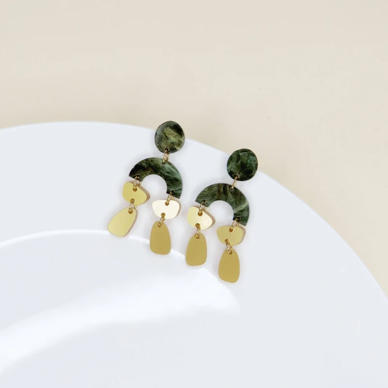 Ophelia Ohrringe in Marble Gold