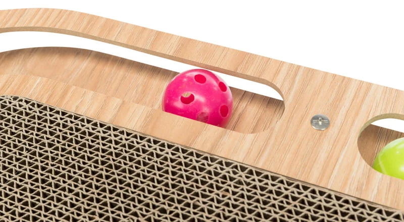 Trixie Kratzpappe mit Spielzeug, Katzenminze