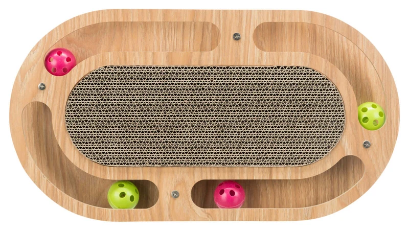 Trixie Kratzpappe mit Spielzeug, Katzenminze