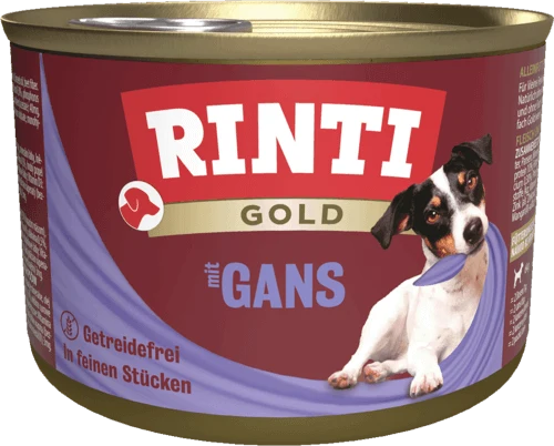 Rinti Gold mit Gans in feinen Stücken