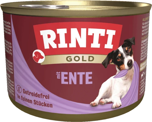 Rinti Gold mit Ente in feinen Stücken