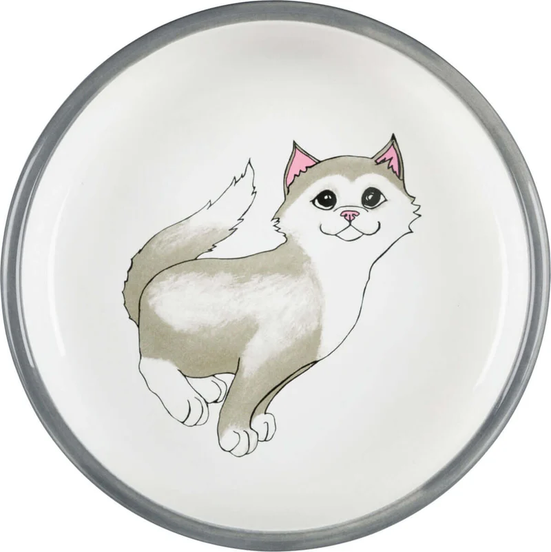 Trixie Katzennapf flach mit Katzenpfoten