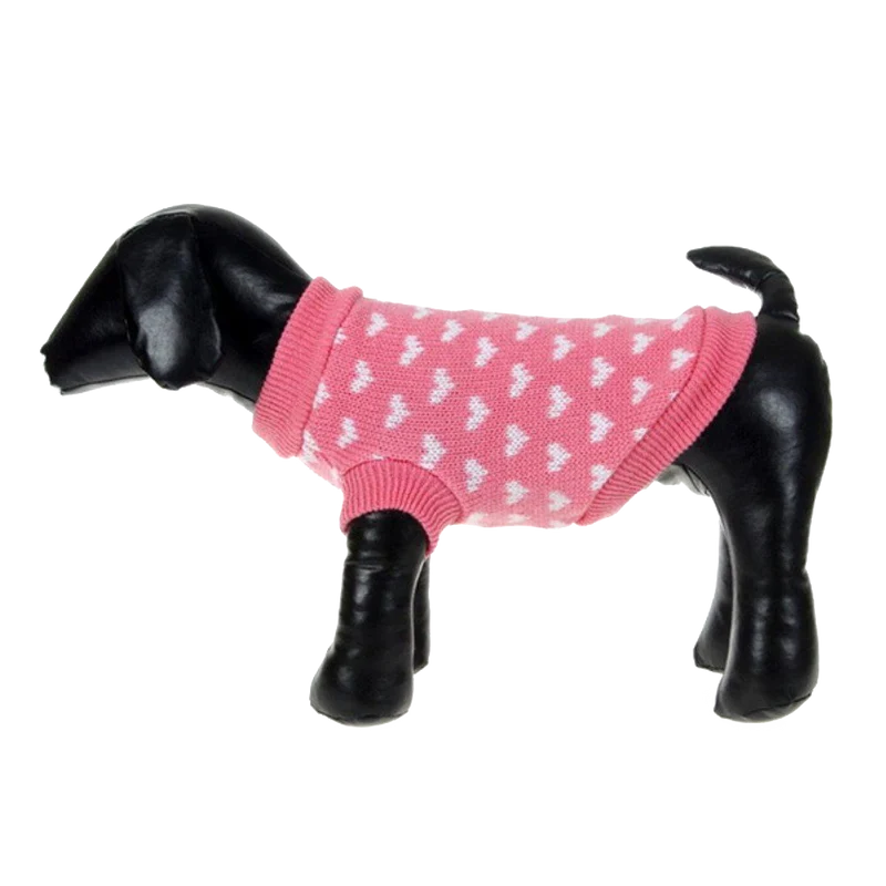 Silvercell Pets Puppy Dogs Clothes Jacket Little Heart Knit Sweater Coat