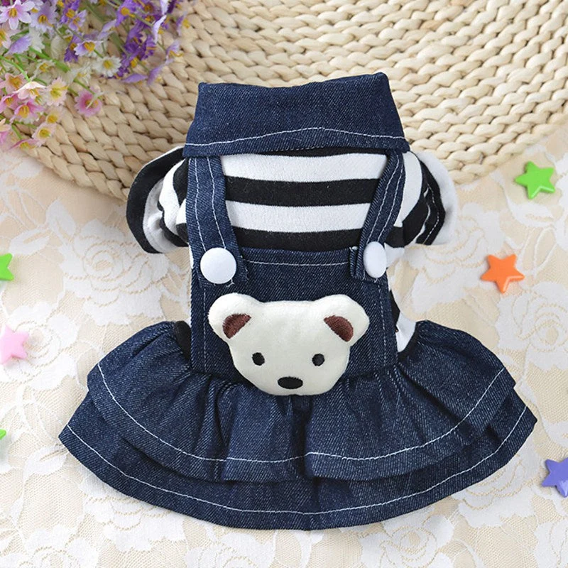 Pet Dog Clothes Striped Bear