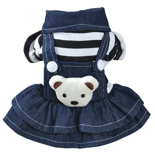 Pet Dog Clothes Striped Bear