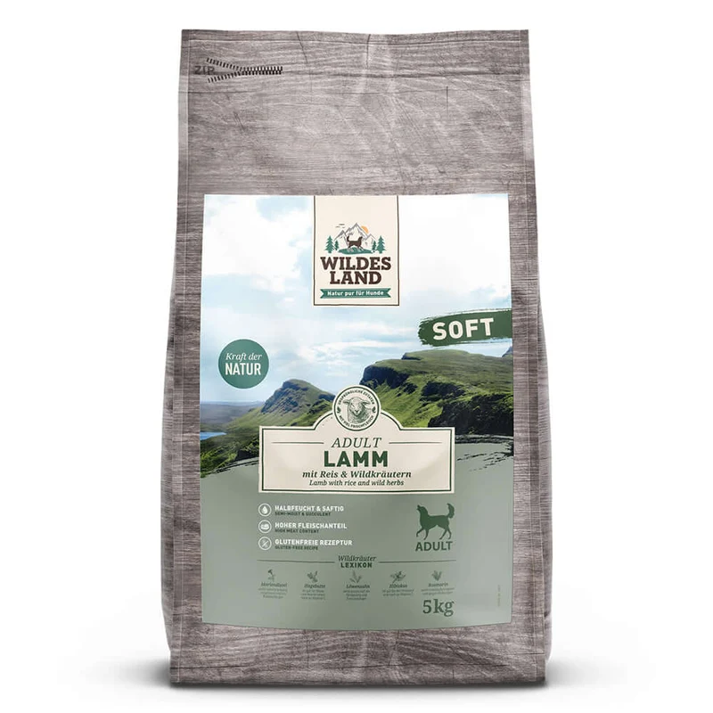 Wildes Land Hund Soft Adult Lamm mit Reis und Wildkräutern