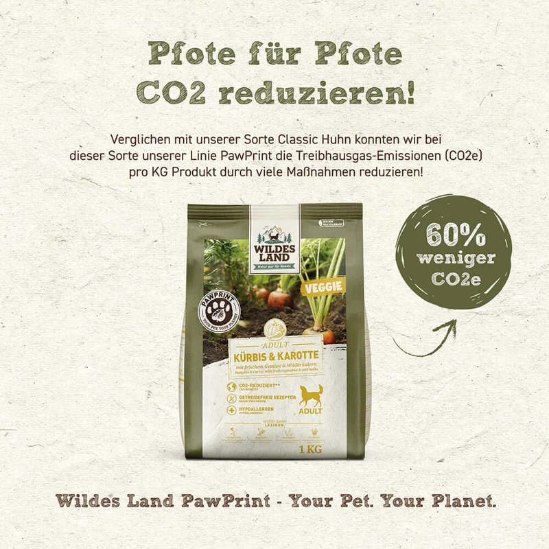 Wildes Land Hund Veggie Kürbis & Karotte