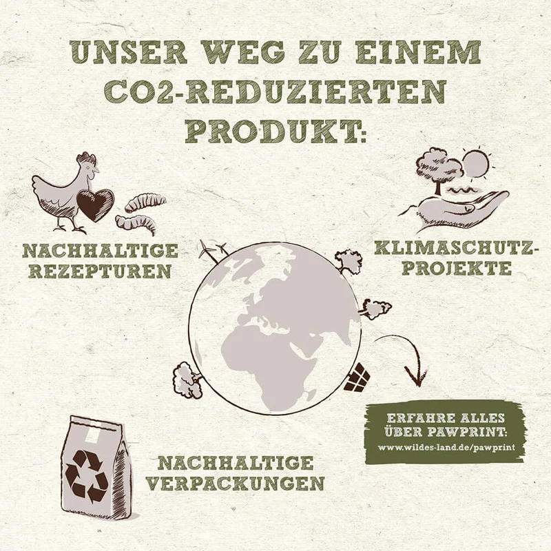 Wildes Land Hund Tierwohl-Huhn & Insekten