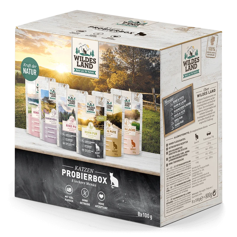 Wildes Land Katze Classic Adult Pouch Probierbox