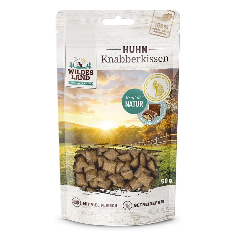 Wildes Land Katze Knabberkissen Huhn