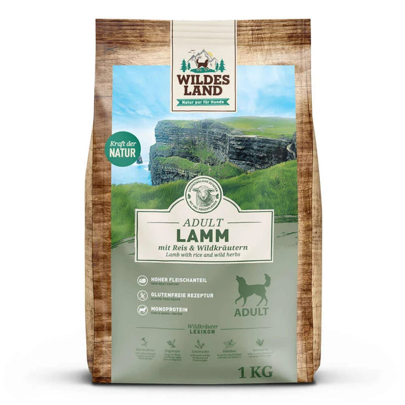 Wildes Land Hund Classic Adult Lamm mit Reis und Wildkräutern