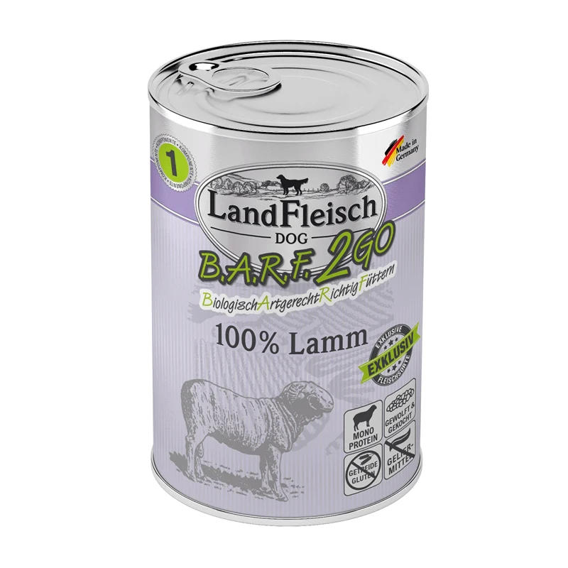 LandFleisch B.A.R.F.2GO Exklusiv 100% vom Lamm