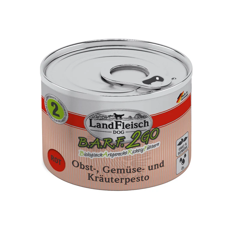 LandFleisch B.A.R.F.2GO Obst-, Gemüse Und Kräuterpesto Rot