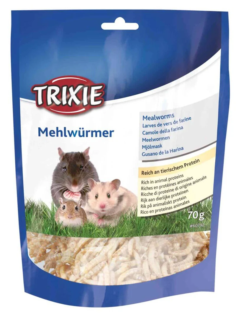 Trixie Mehlwürmer – proteinreicher Monoprotein-Snack für empfindliche Tiere