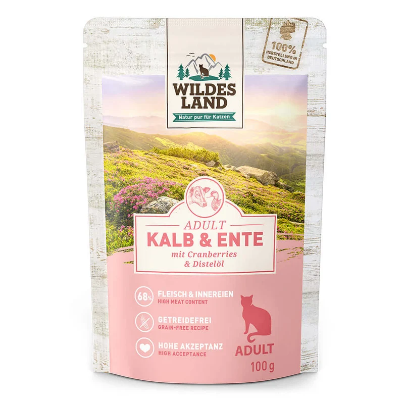 Wildes Land Katze - Kalb und Ente