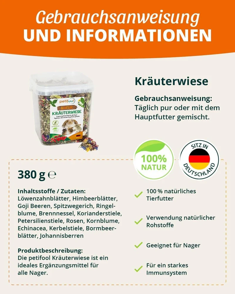 petifool Kräuterwiese - Nagerfutter
