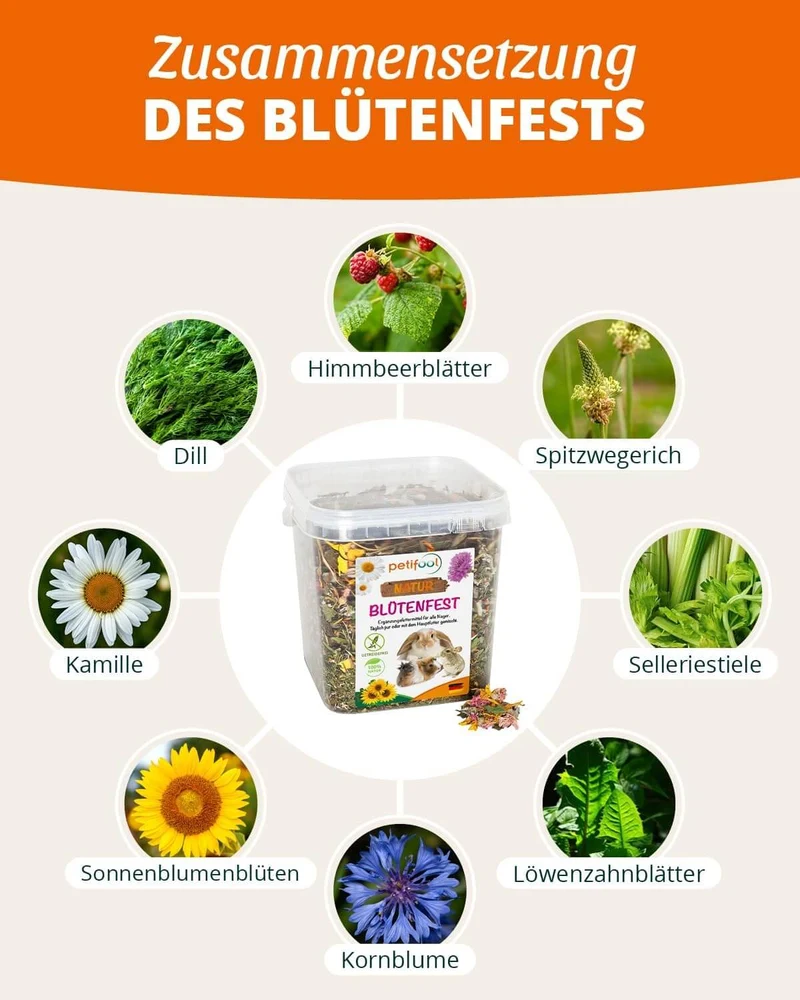 petifool Blütenfest - Nagerfutter