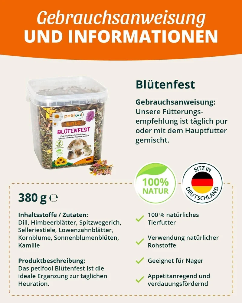 petifool Blütenfest - Nagerfutter