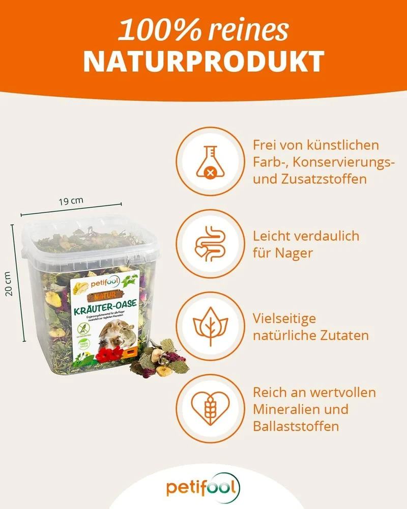 petifool Kräuter Oase - Nagerfutter