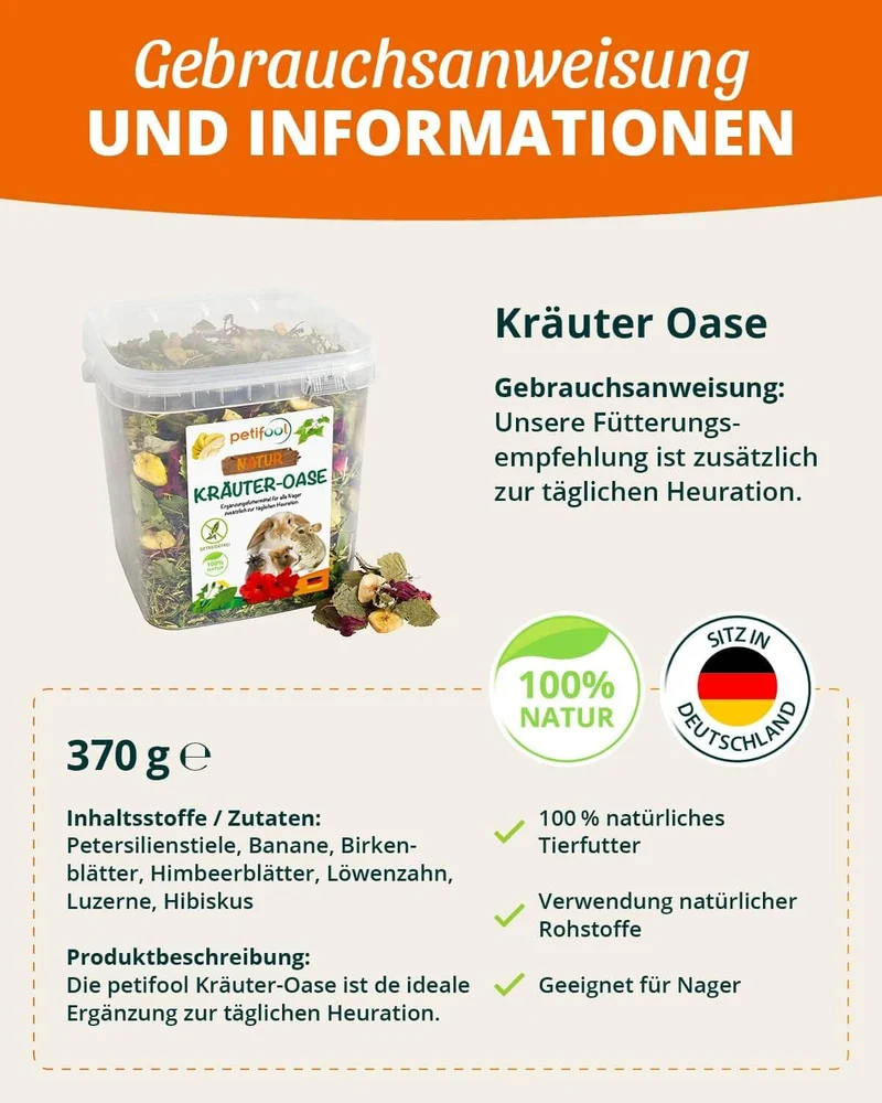 petifool Kräuter Oase - Nagerfutter