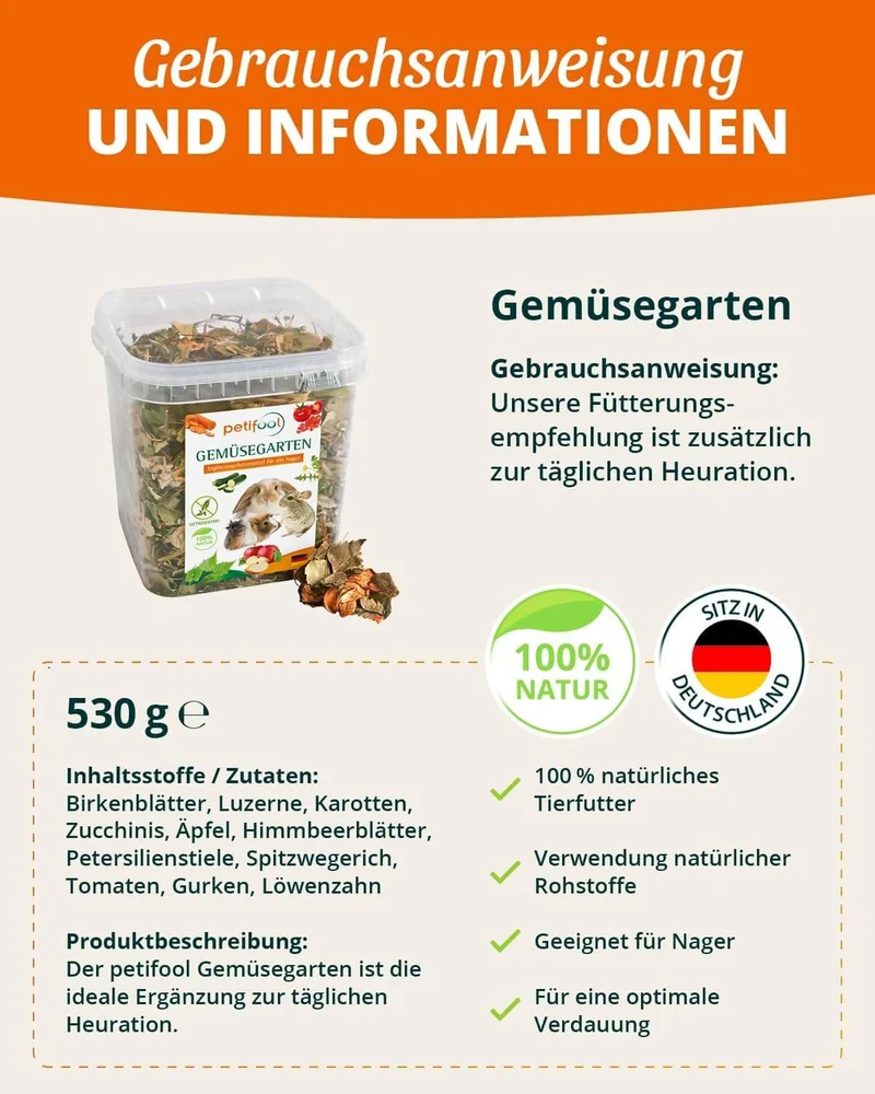 petifool Gemüsegarten - Nagerfutter