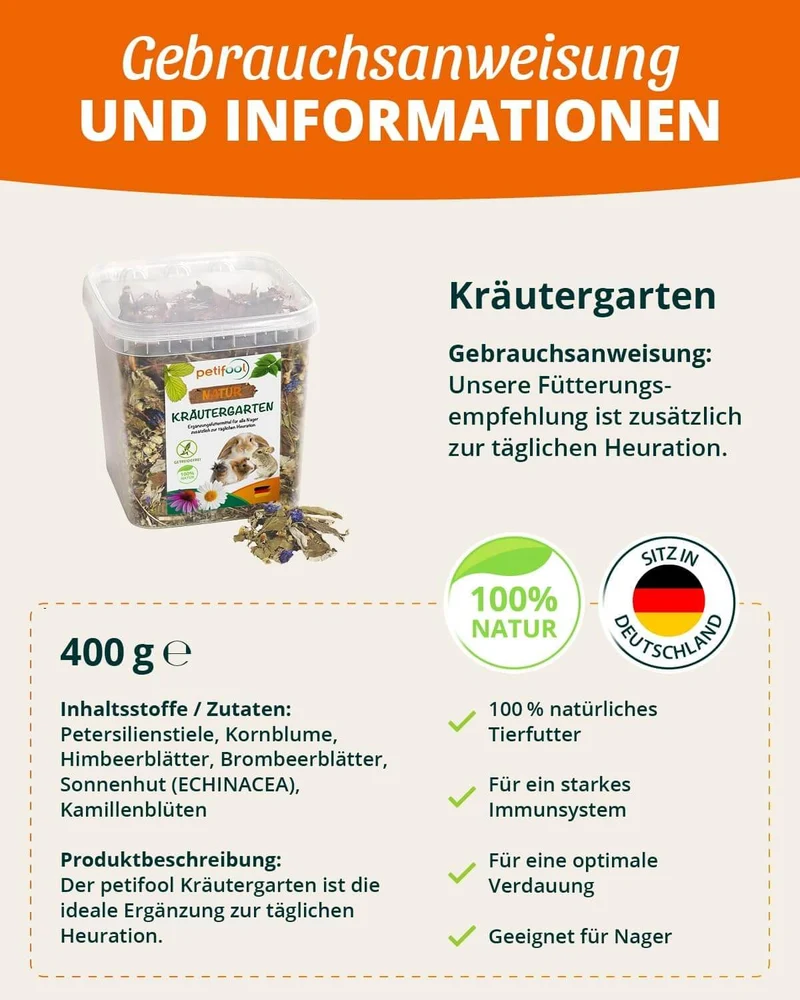 petifool Kräutergarten - Nagerfutter