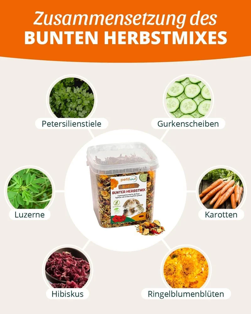 petifool Bunter Herbstmix - Nagerfutter