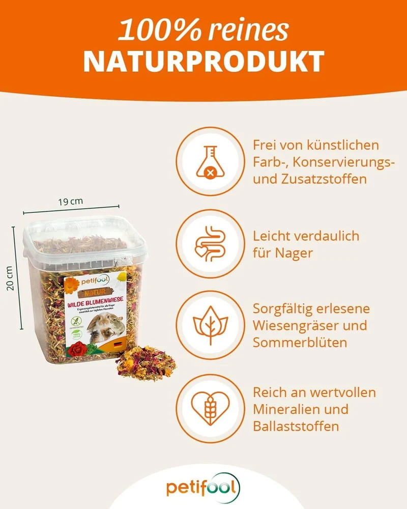 petifool Wilde Blumenwiese - Nagerfutter