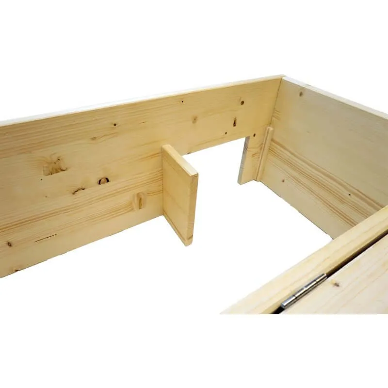 Schildkrötenhaus XXL 80x40x32cm mit Windfang, Holzlasur & Aufklappbar