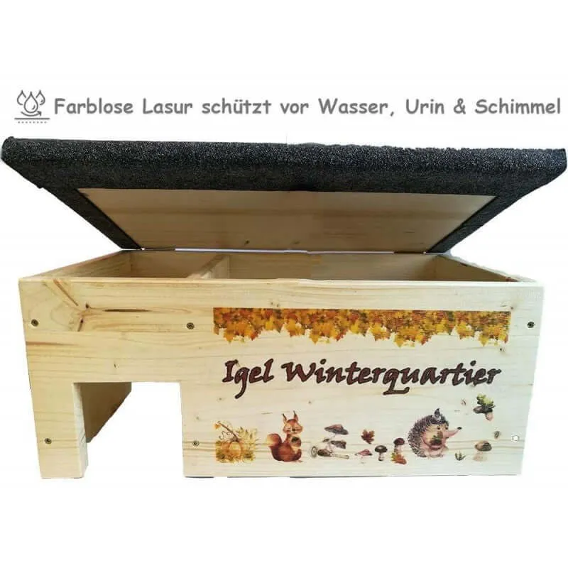 Premium Igelhaus aus Massivholz