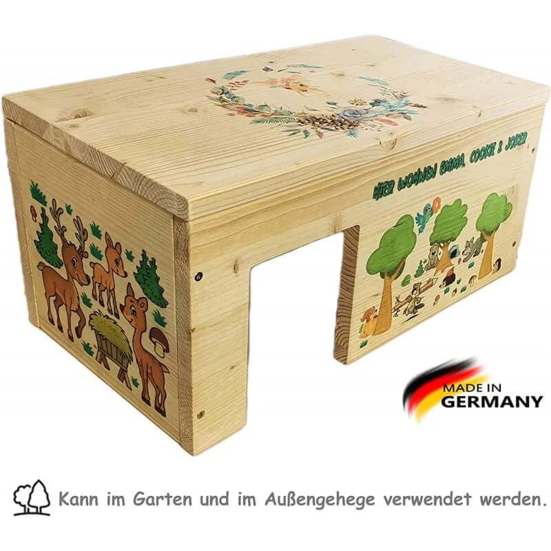 Meerschweinchenhaus Wald mit Wunschnamen