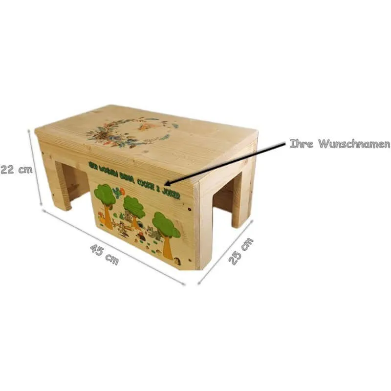 Meerschweinchenhaus Wald mit Wunschnamen