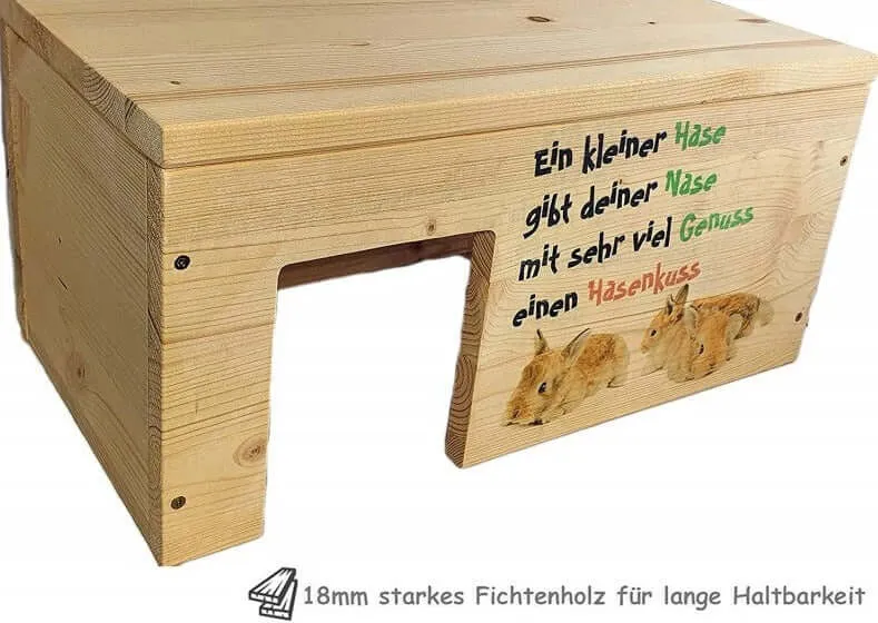 Zwergkaninchenhaus mit 2 Eingängen